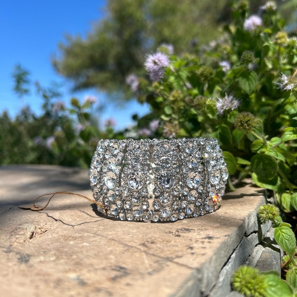 Silver Rhinestone Bracelet Special Occasion NWT - Picture 4 of 5